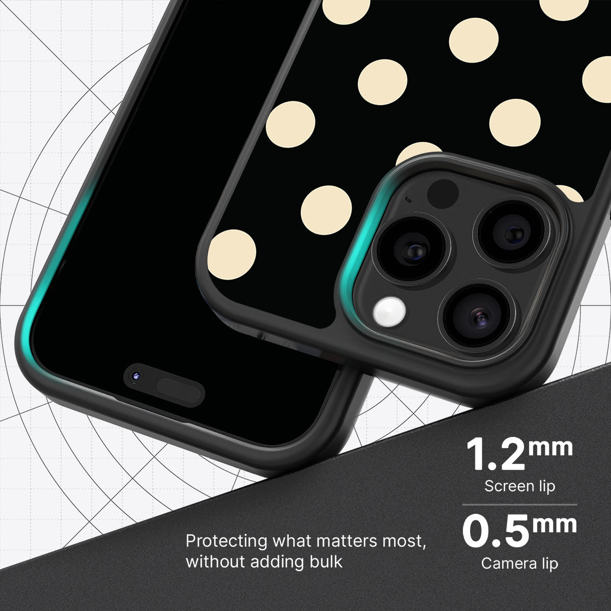 Noir Cream - iPhone 15 Pro Case #case type_core (magsafe), #case type_core (non magsafe)