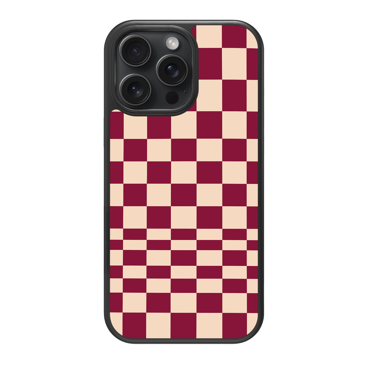 Rouge Board design back view – iPhone 15 Pro case
