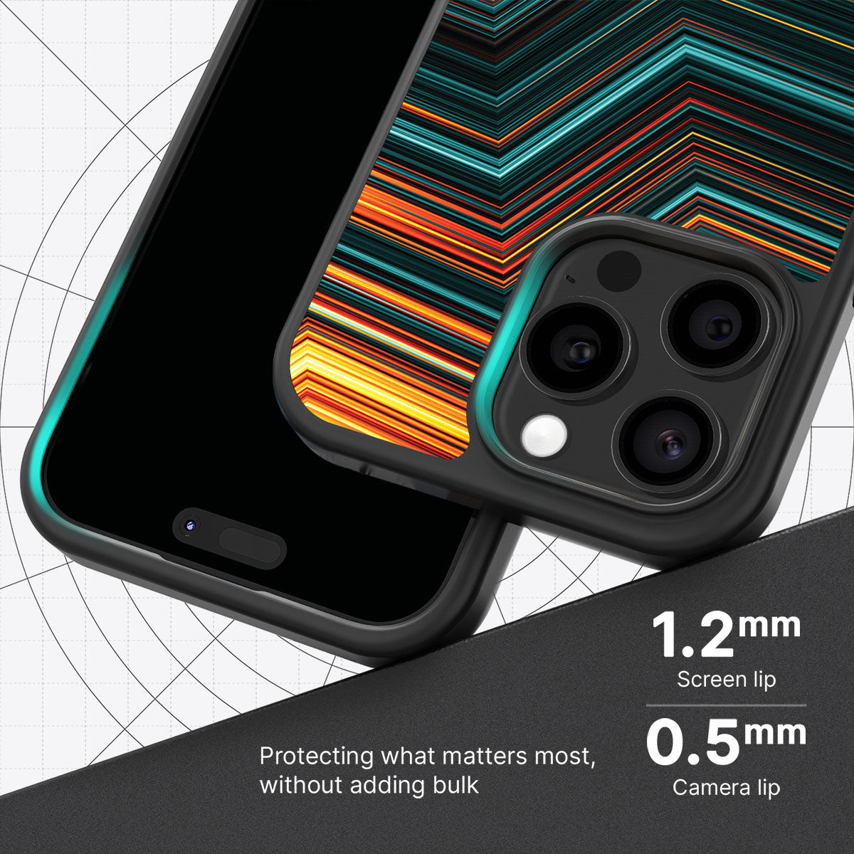 Techno Waves - iPhone 15 Pro Case #case type_core (magsafe), #case type_core (non magsafe)