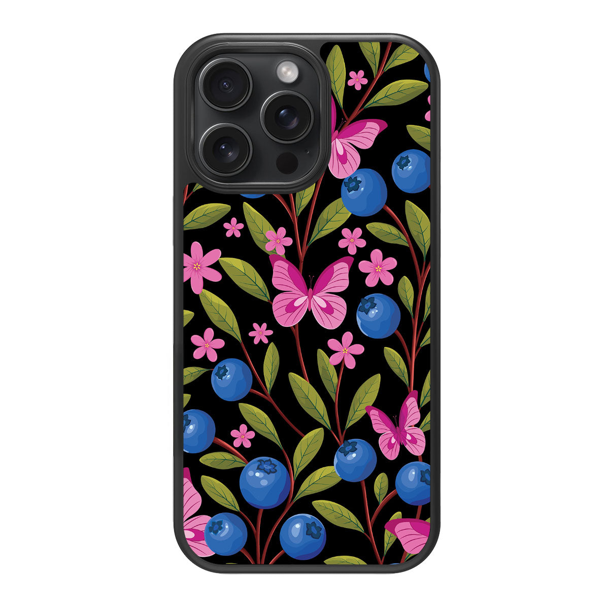 Blueberry Butterflies - iPhone 15 Pro Max Case #case type_core (magsafe), #case type_core (non magsafe)