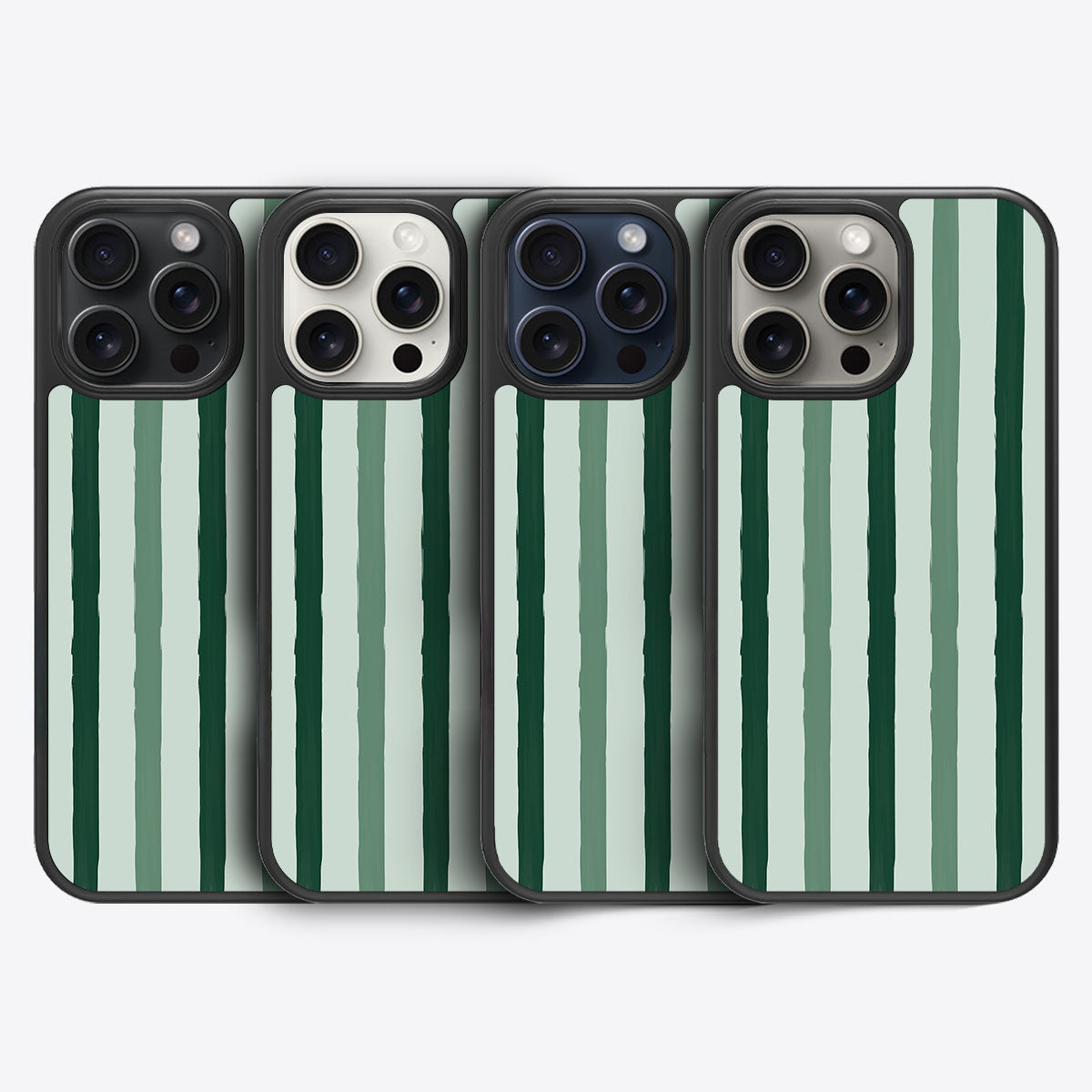 Green Watercolor Stripes - iPhone 15 Pro Max Case #case type_core (magsafe), #case type_core (non magsafe)