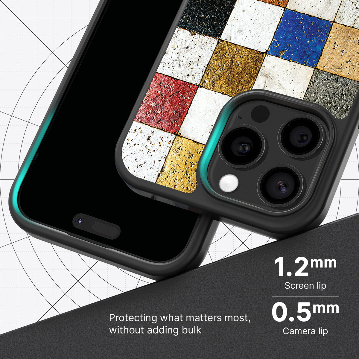 Heritage Mosaic slim iPhone 15 Pro Max phone case
