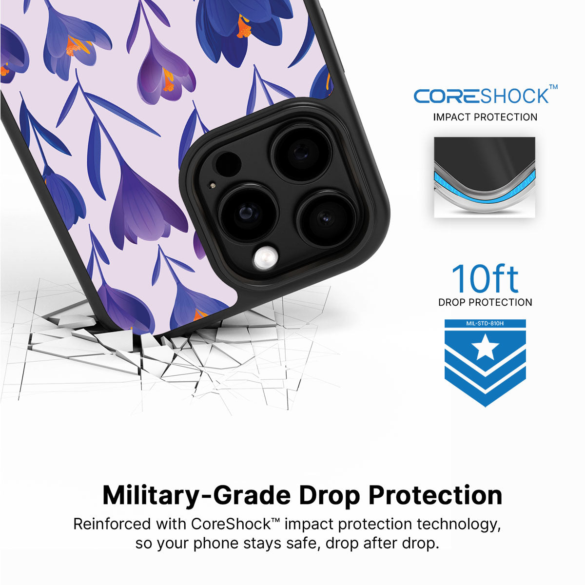 Midnight Crocus - iPhone 15 Pro Max Case #case type_core (magsafe), #case type_core (non magsafe)