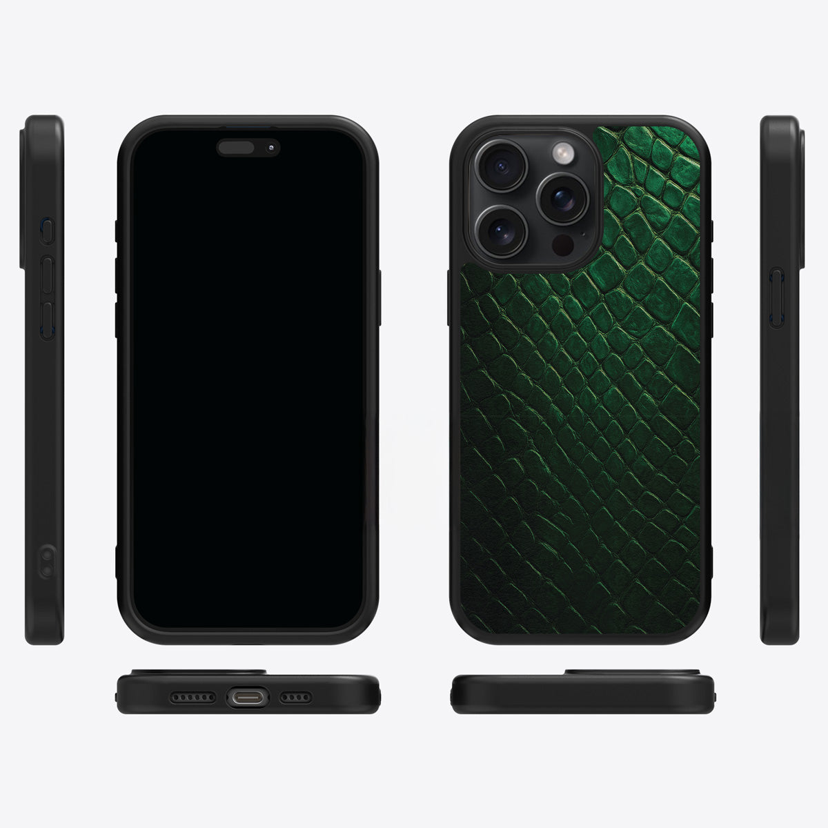 Green Designer iPhone 15 Pro Max Case – Slytherin Senses | MagSafe