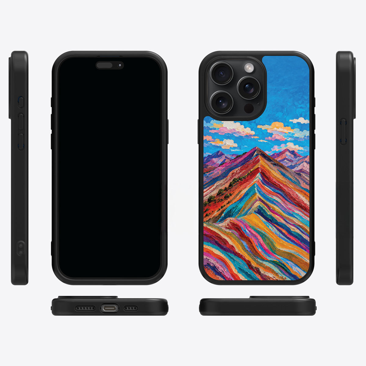 Spectrum Ridge iPhone 15 Pro Max case cover – multi-angle view