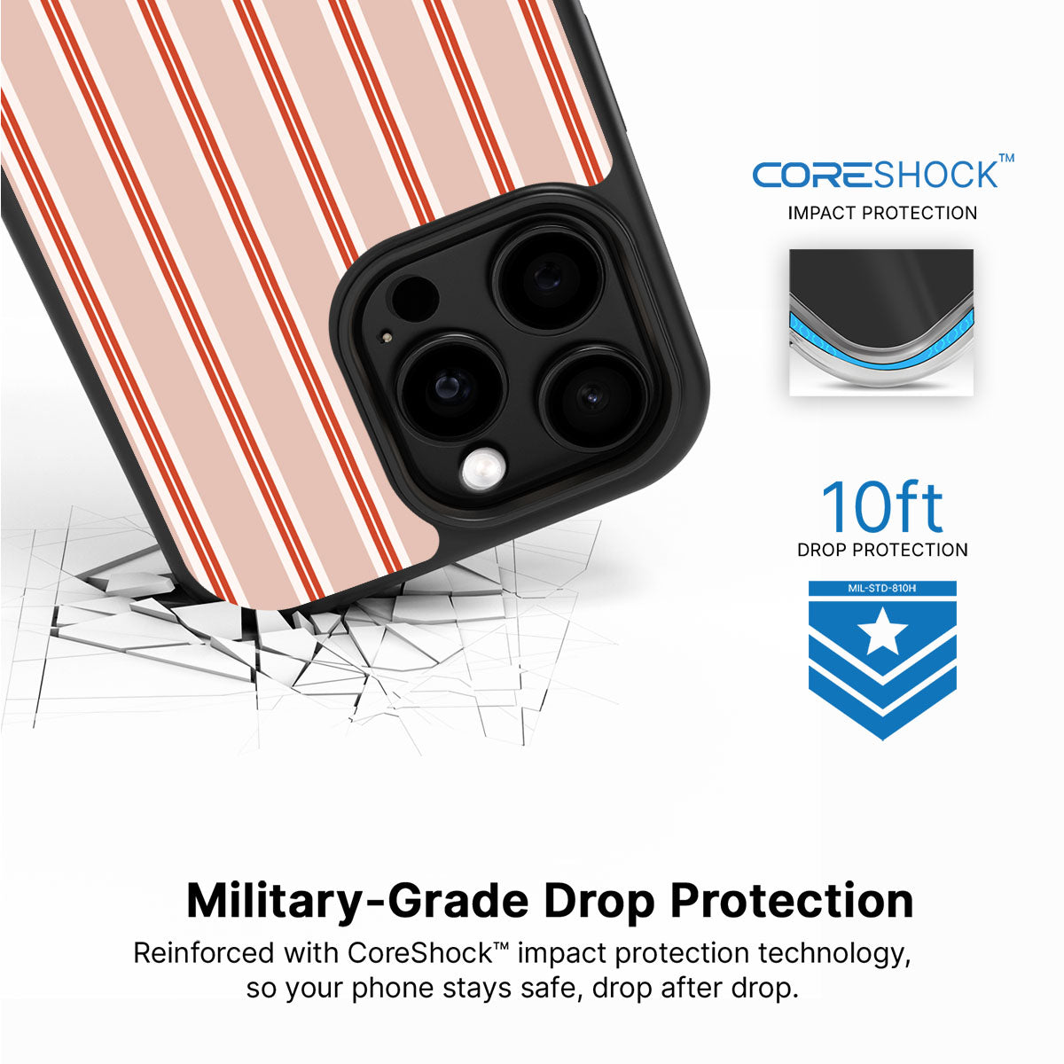 Vermillion Streak - iPhone 15 Pro Max Case #case type_core (magsafe), #case type_core (non magsafe)