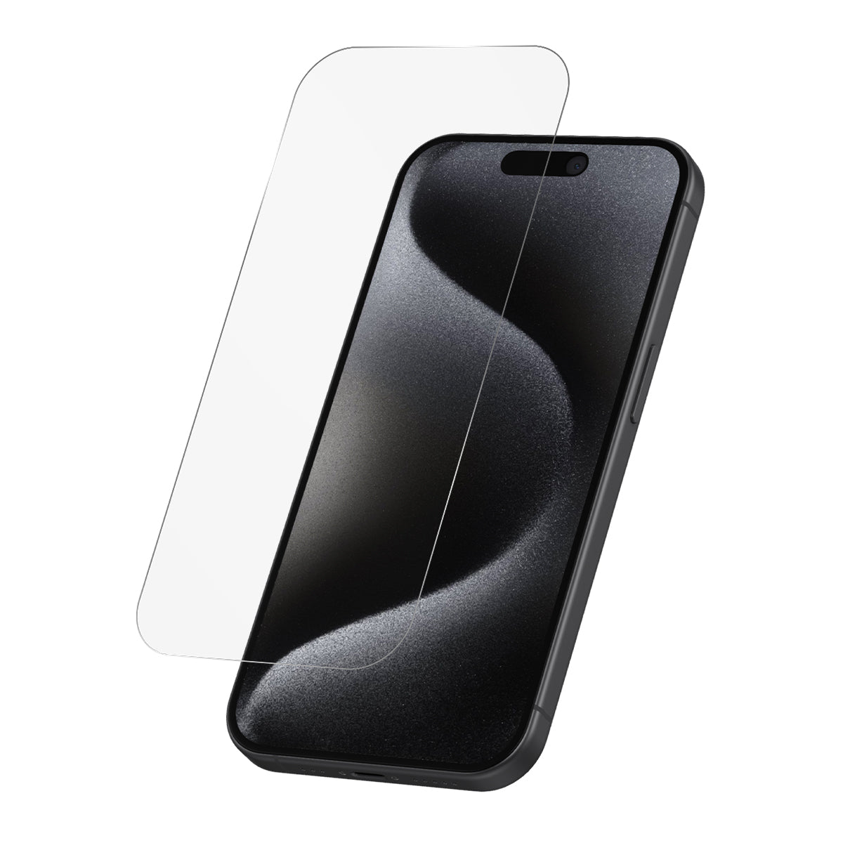 iPhone 15 Pro screen protector – clear strengthened glass with 2.5D curved edges, pack of 2
