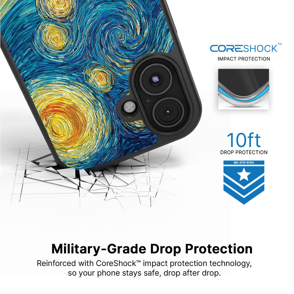 Astral Waves - iPhone 16 Case #case type_core (magsafe), #case type_core (non magsafe)