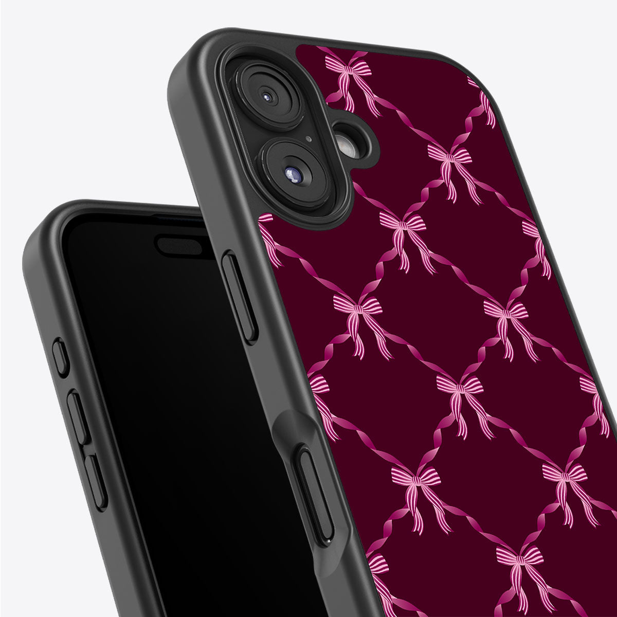 Bordeaux Bow - iPhone 16 Case