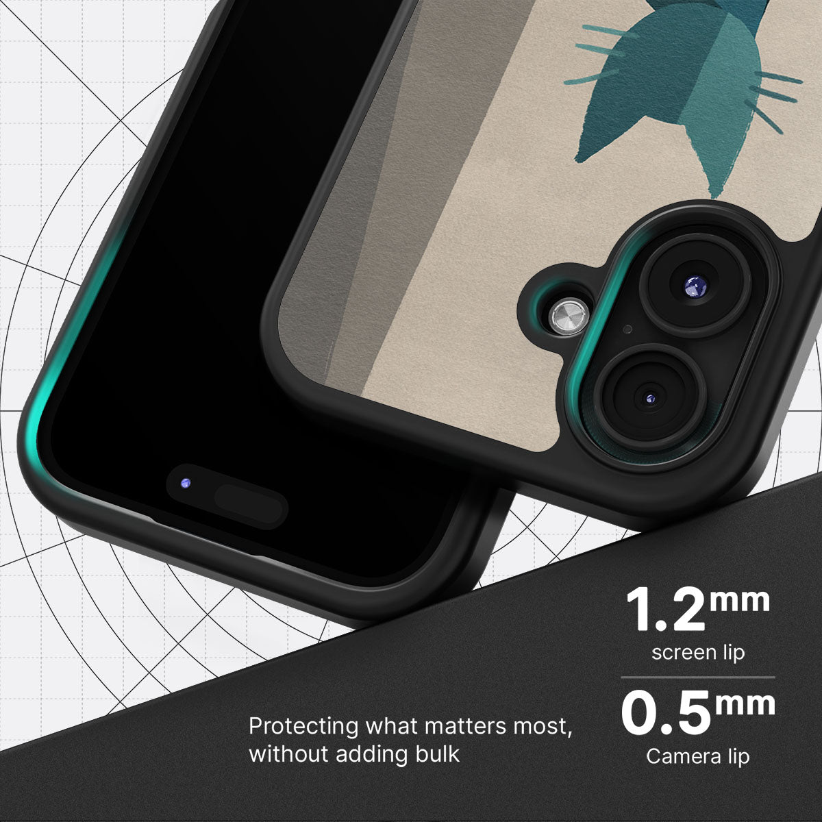 Cubist Feline - iPhone 16 Case #case type_core (magsafe), #case type_core (non magsafe)