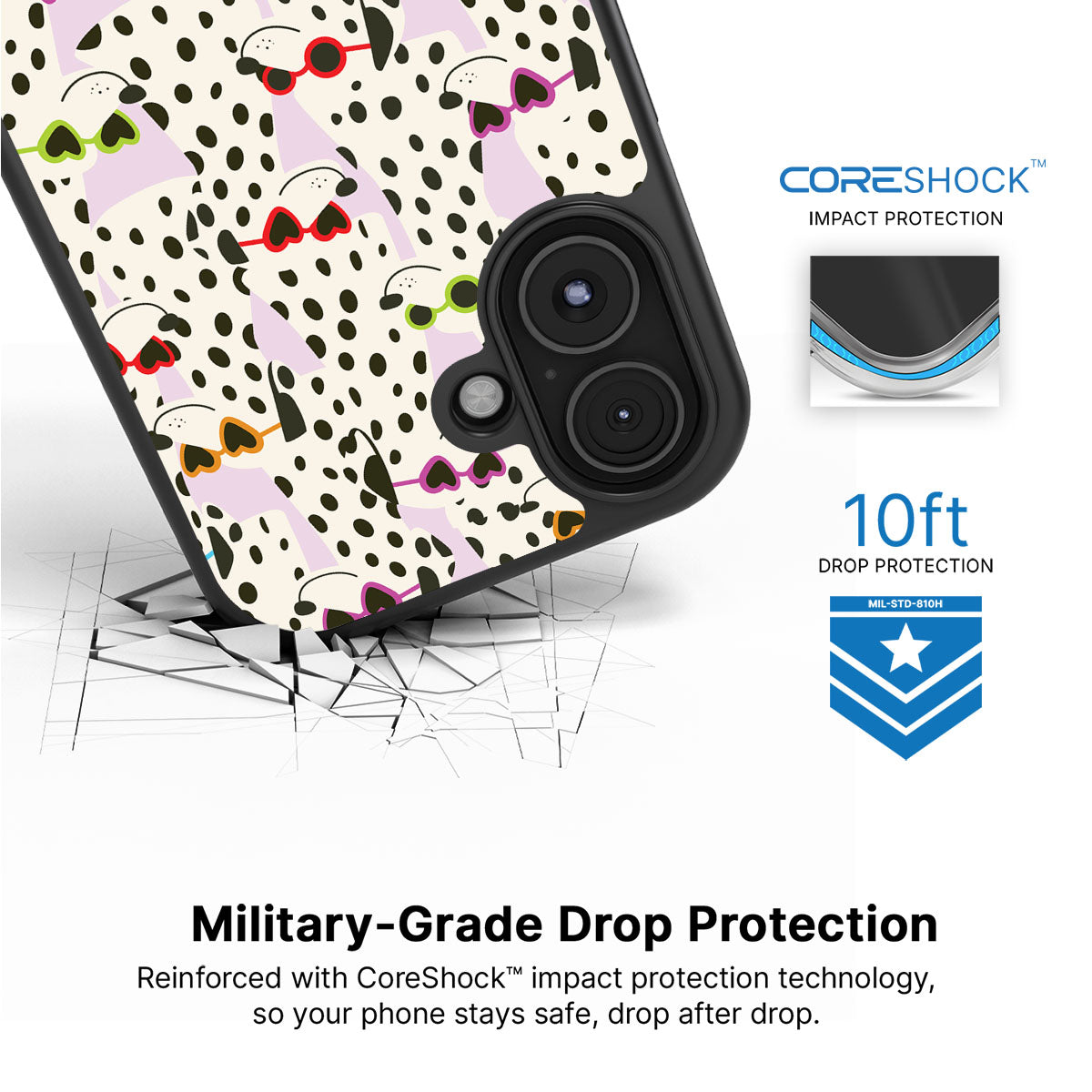 Dalmatian Dog - iPhone 16 Case, #case type_core (magsafe), #case type_core (non magsafe)