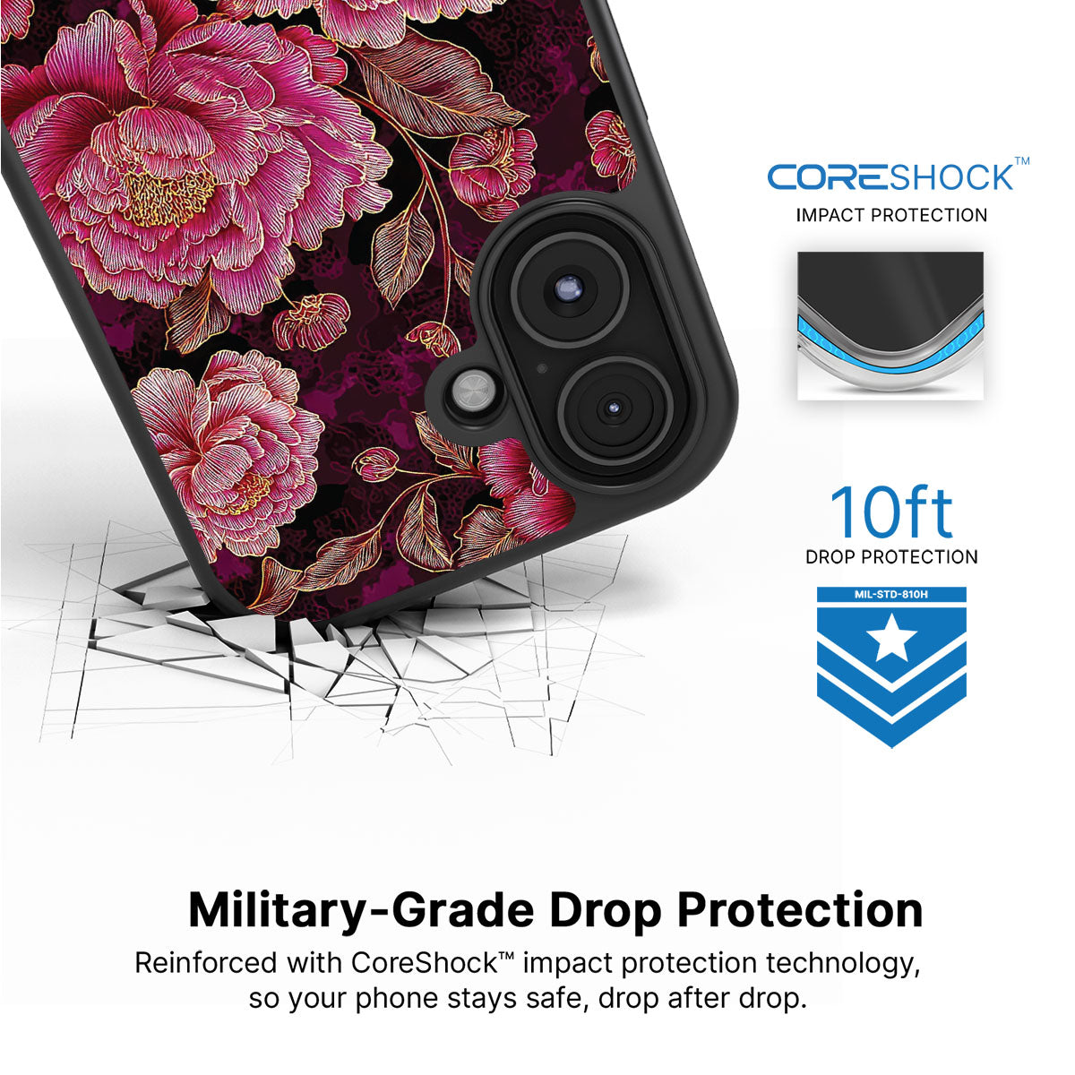 Floral Opulence - iPhone 16 Case #case type_core (magsafe), #case type_core (non magsafe)