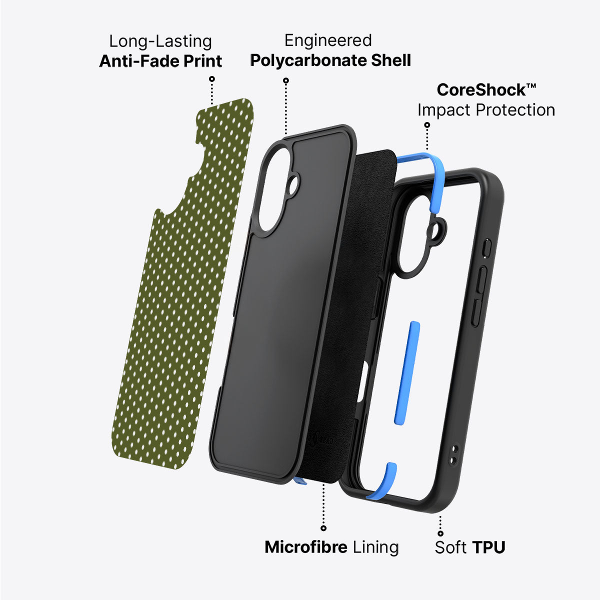 Forest Mesh - iPhone 16 Case #case type_core (non magsafe)