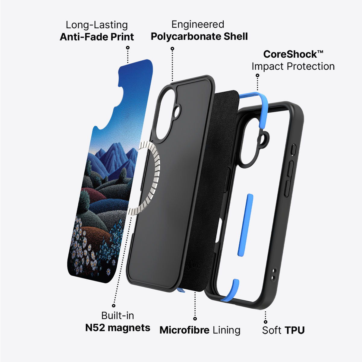 iPhone 16 Case with MagSafe – Indigo Hills
