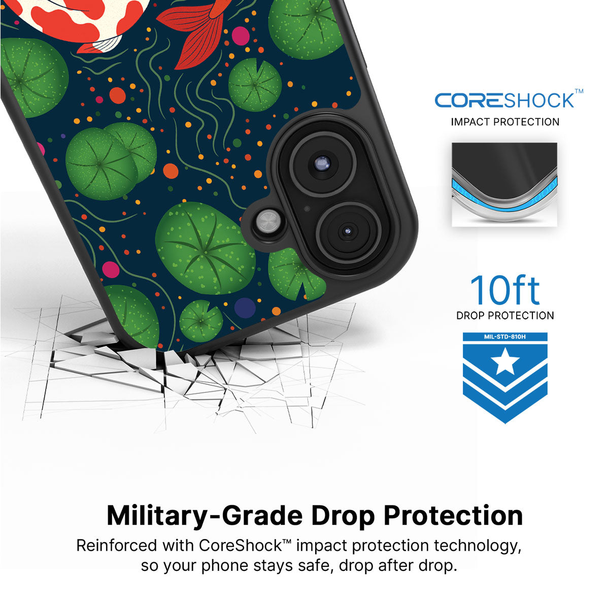 Koi Fish - iPhone 16 Case, #case type_core (magsafe), #case type_core (non magsafe)