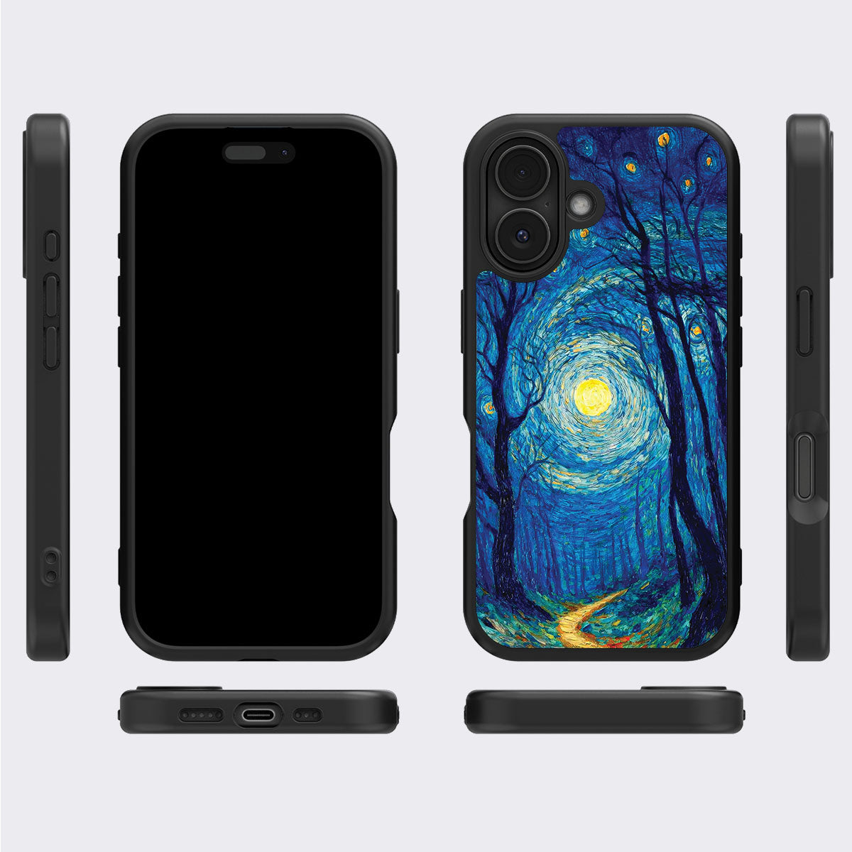 iPhone 16 Case with MagSafe – Moonlit Forest
