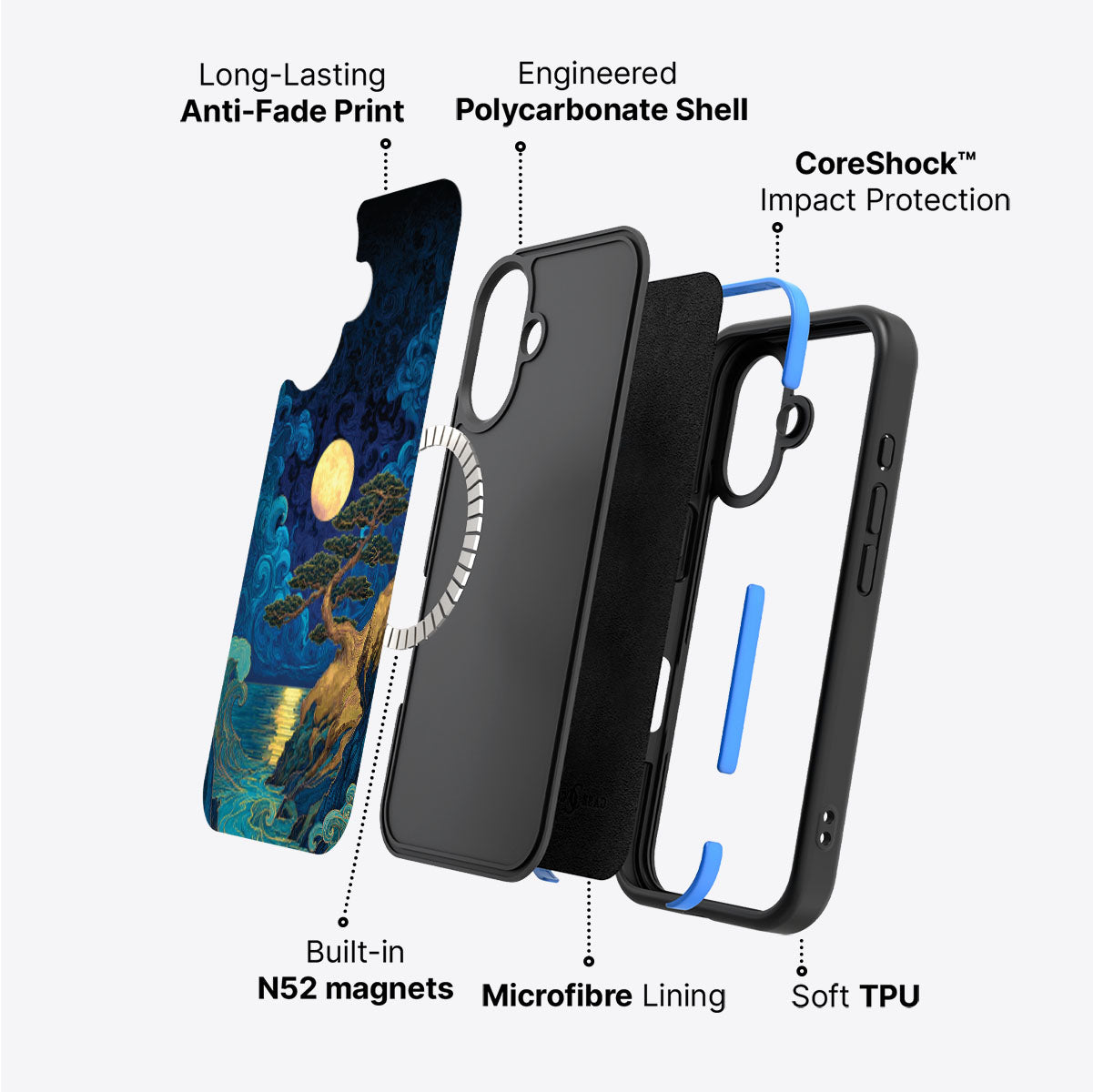 Moonlit Tide - iPhone 16 Case #case type_core (magsafe)