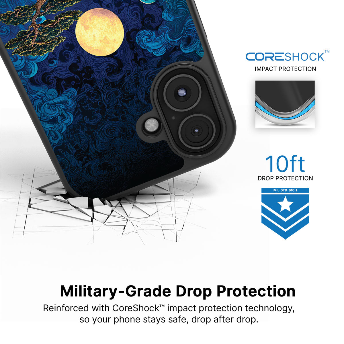 Moonlit Tide - iPhone 16 Case #case type_core (magsafe), #case type_core (non magsafe)