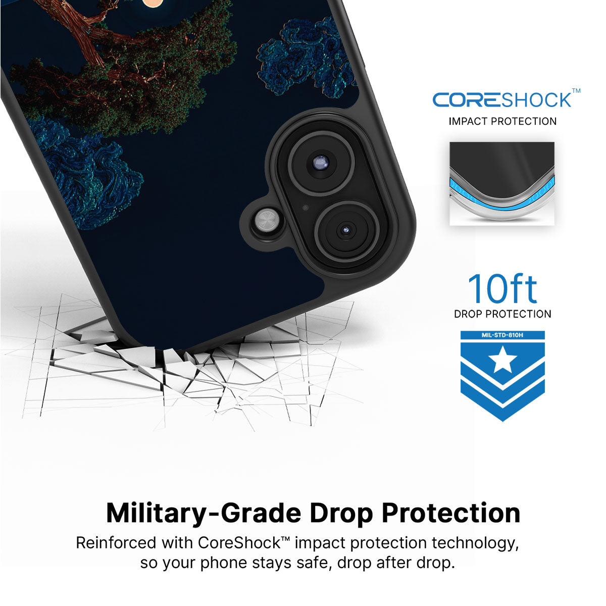 Quiet Moon - iPhone 16 Case #case type_core (magsafe), #case type_core (non magsafe)