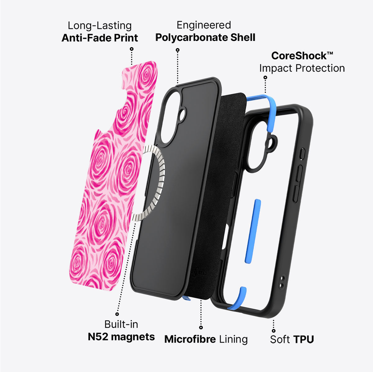 Rosy Reverie - iPhone 16 Case #case type_core (magsafe)