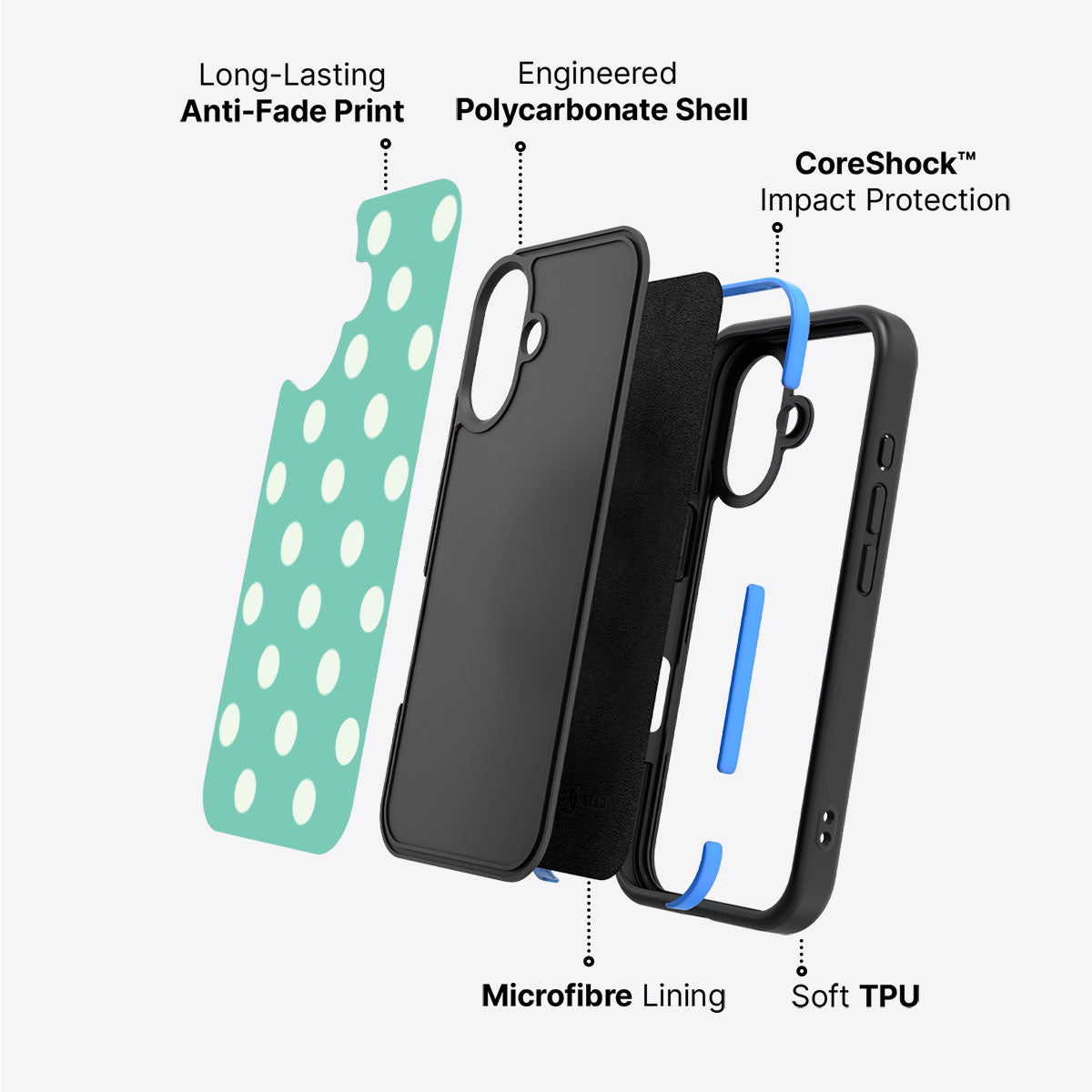 Sea Mist - iPhone 16 Case #case type_core (non magsafe)