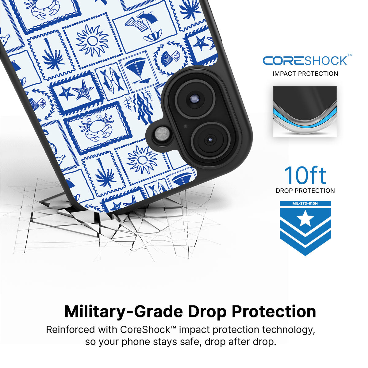 Seaside Sketches - iPhone 16 Case #case type_core (magsafe), #case type_core (non magsafe)