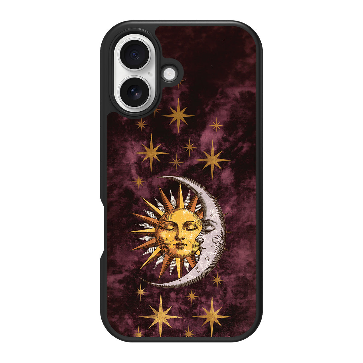 Sun and Moon design back view – iPhone 16 case