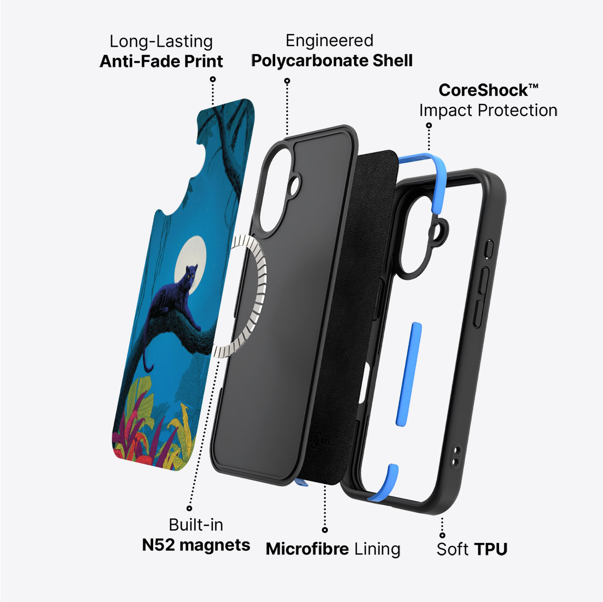 iPhone 16 Case with MagSafe – Tropic Panther