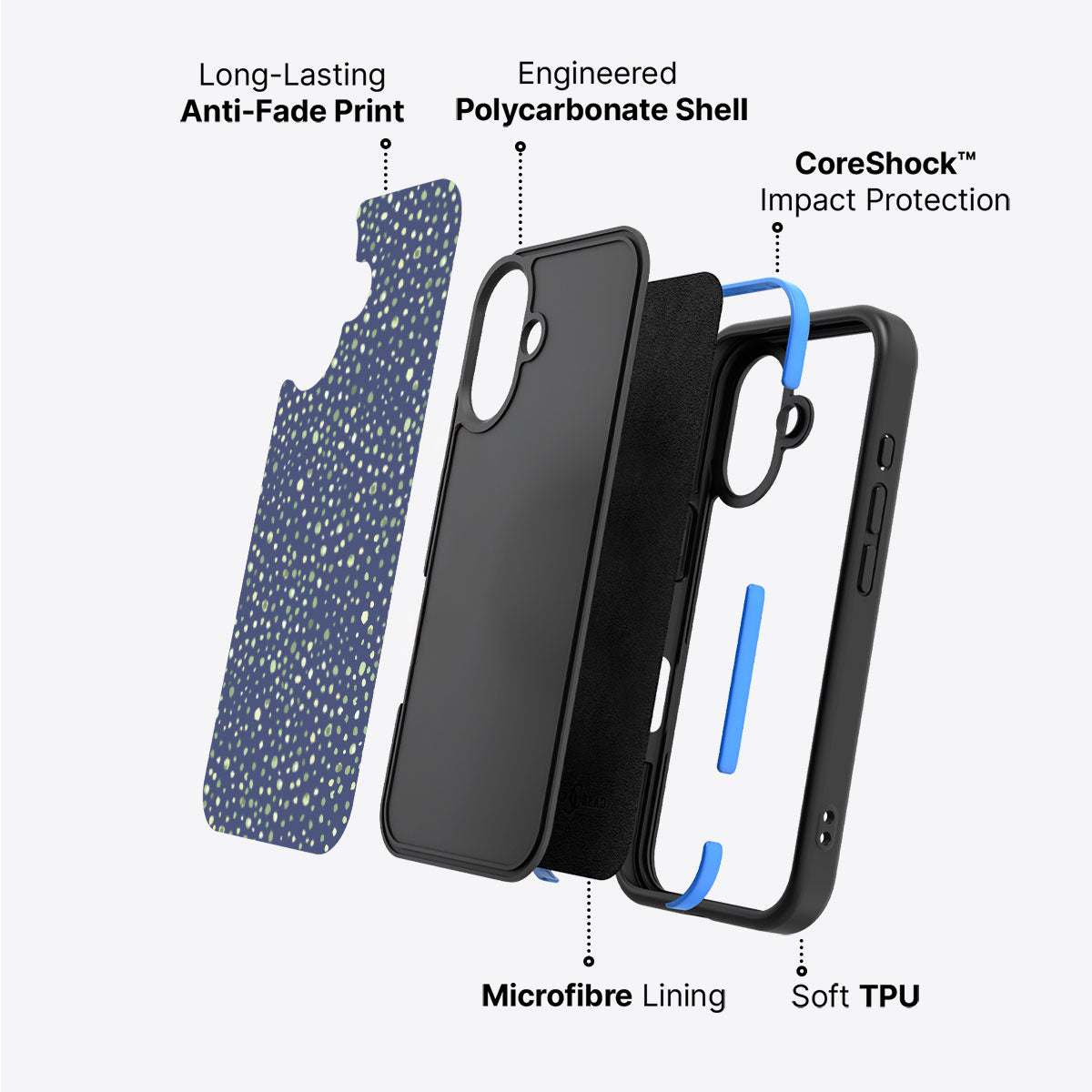 Blue Spring Dew - iPhone 16 Plus Case #case type_core (non magsafe)