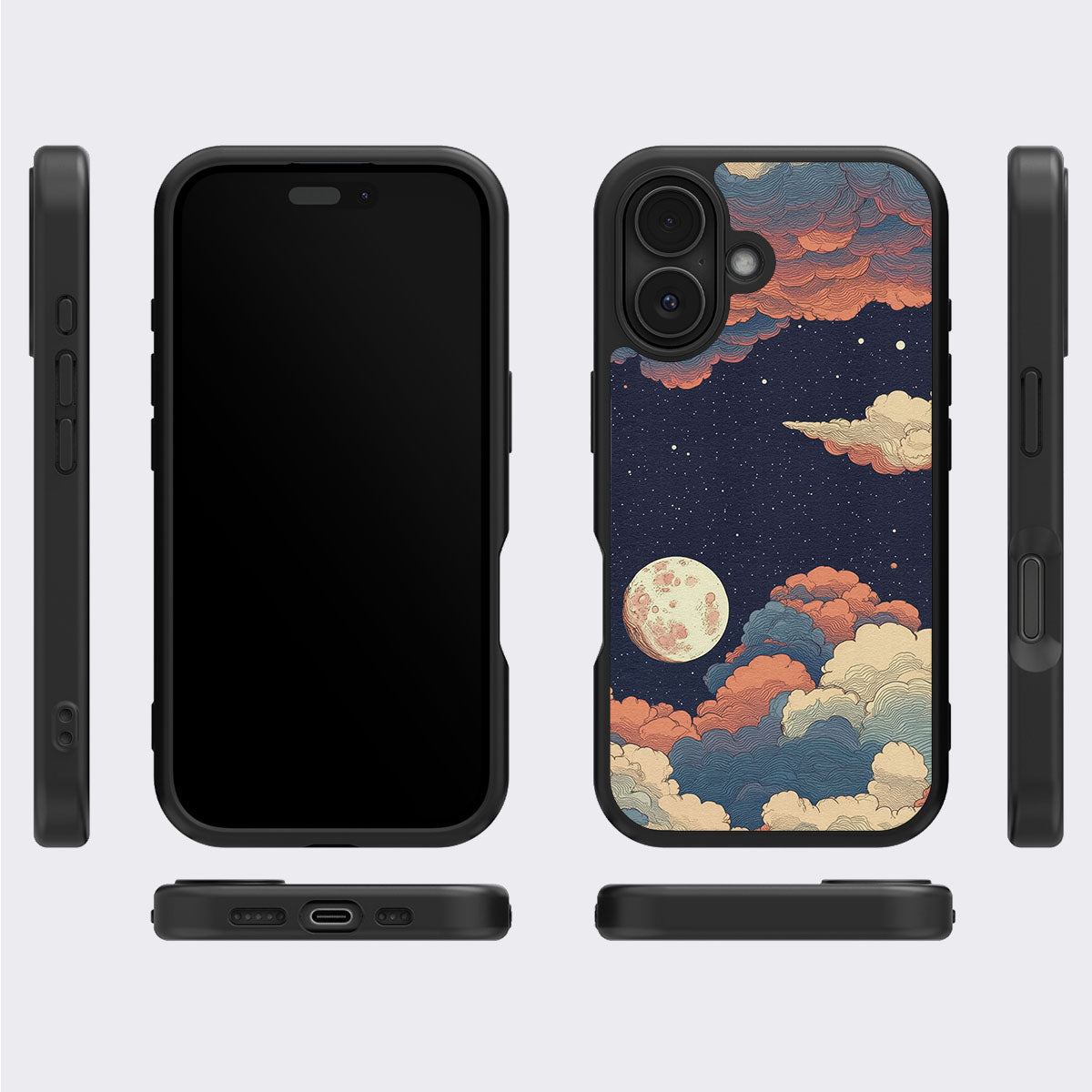 Blushed Moon - iPhone 16 Plus Case #case type_core (magsafe), #case type_core (non magsafe)