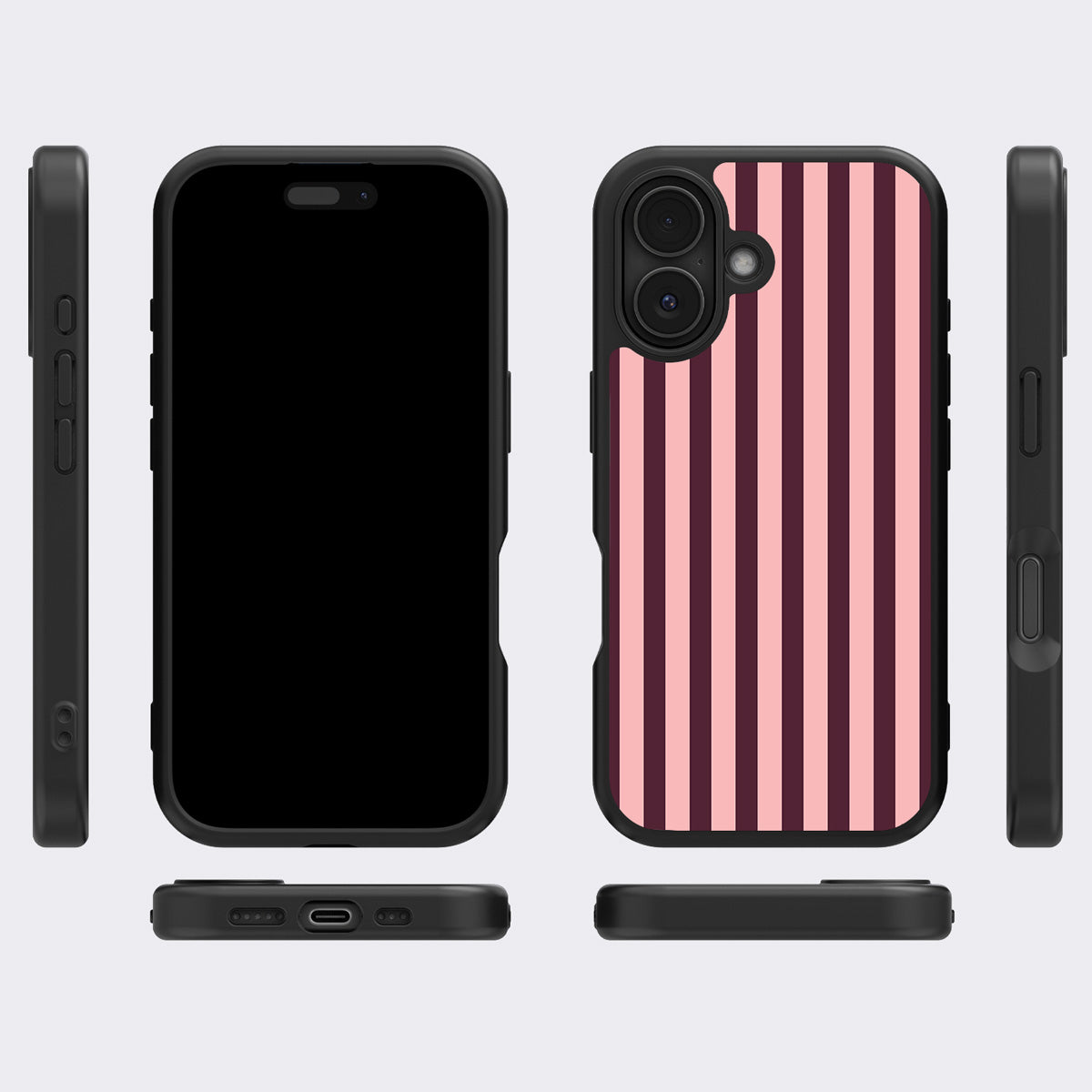 Claret Awning iPhone 16 Plus case cover – multi-angle view