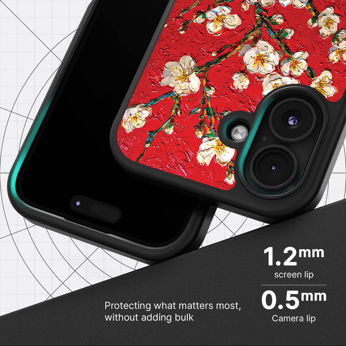 Crimson Blossom - iPhone 16 Plus Case #case type_core (magsafe), #case type_core (non magsafe)