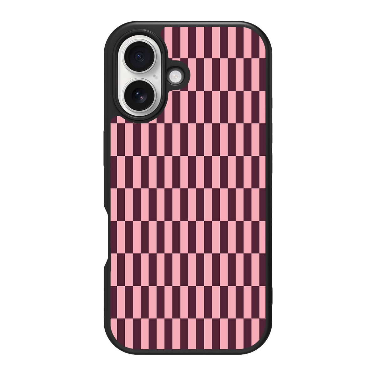 Garnet Stack design back view – iPhone 16 Plus case