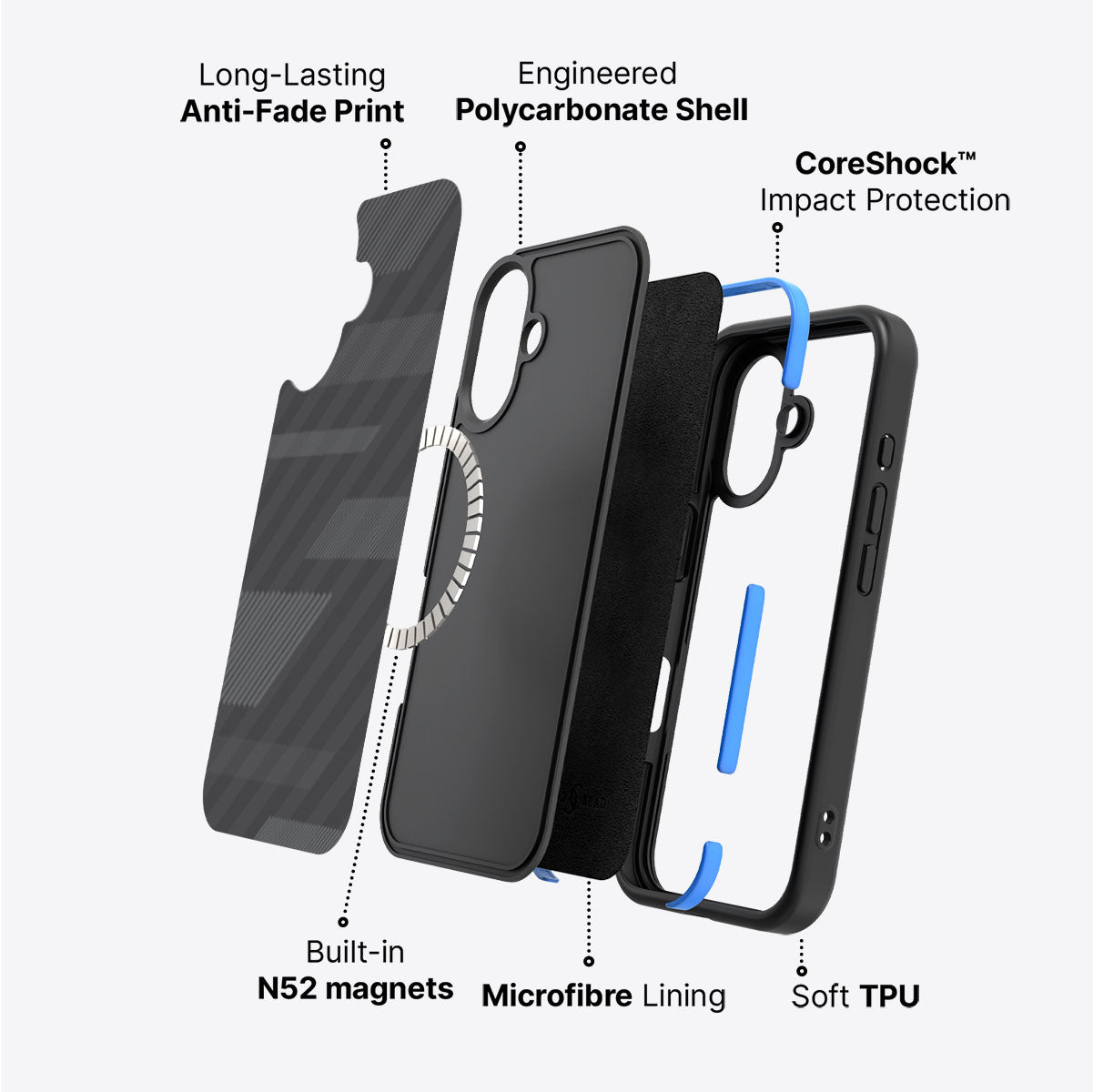 Gray Twill Play - iPhone 16 Plus Case