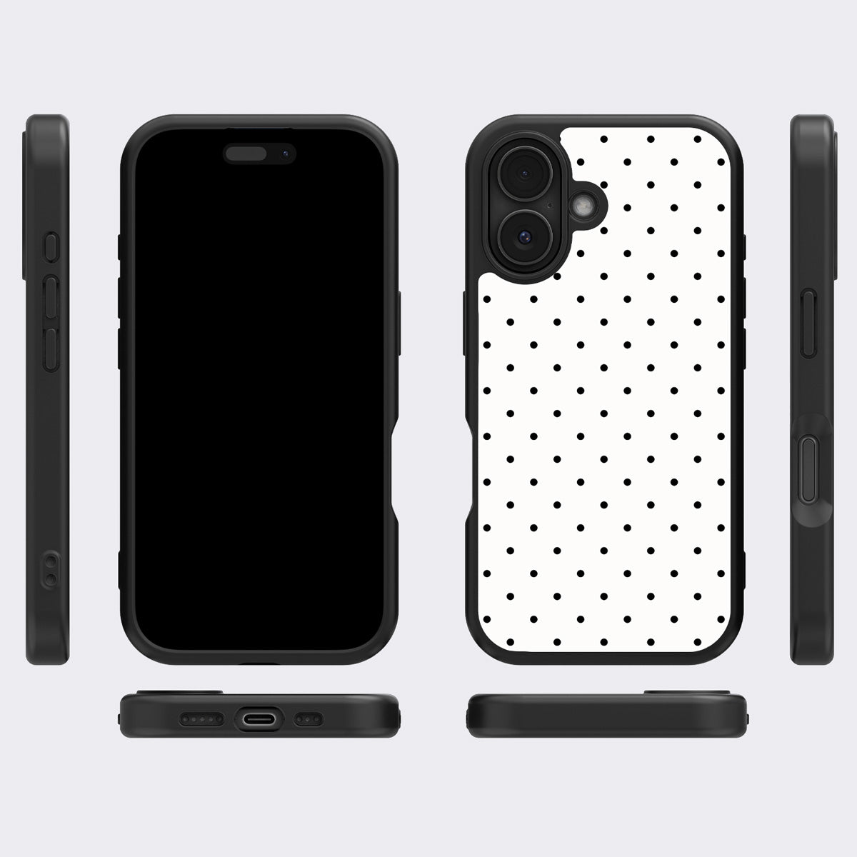 Ivory Sprinkle iPhone 16 Plus case cover – multi-angle view