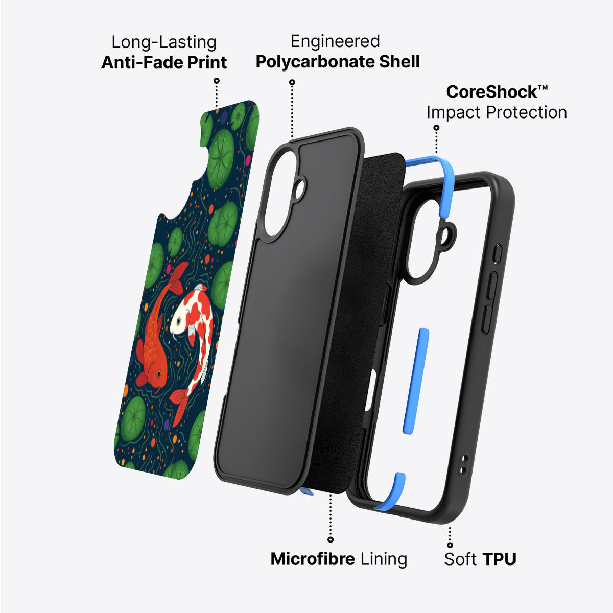 Koi Fish - iPhone 16 Plus Case, #case type_core (non magsafe)