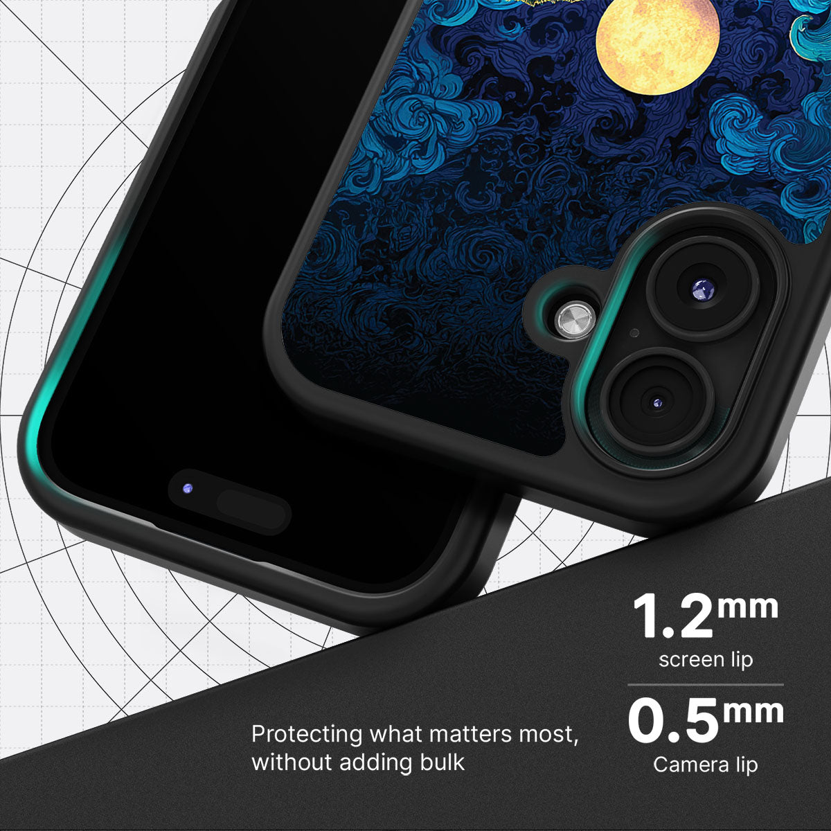 Moonlit Tide - iPhone 16 Plus Case #case type_core (magsafe), #case type_core (non magsafe)