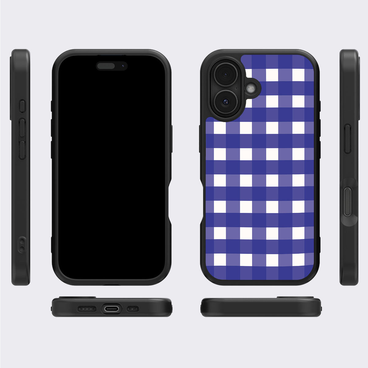 Nautical Grid - iPhone 16 Plus Case