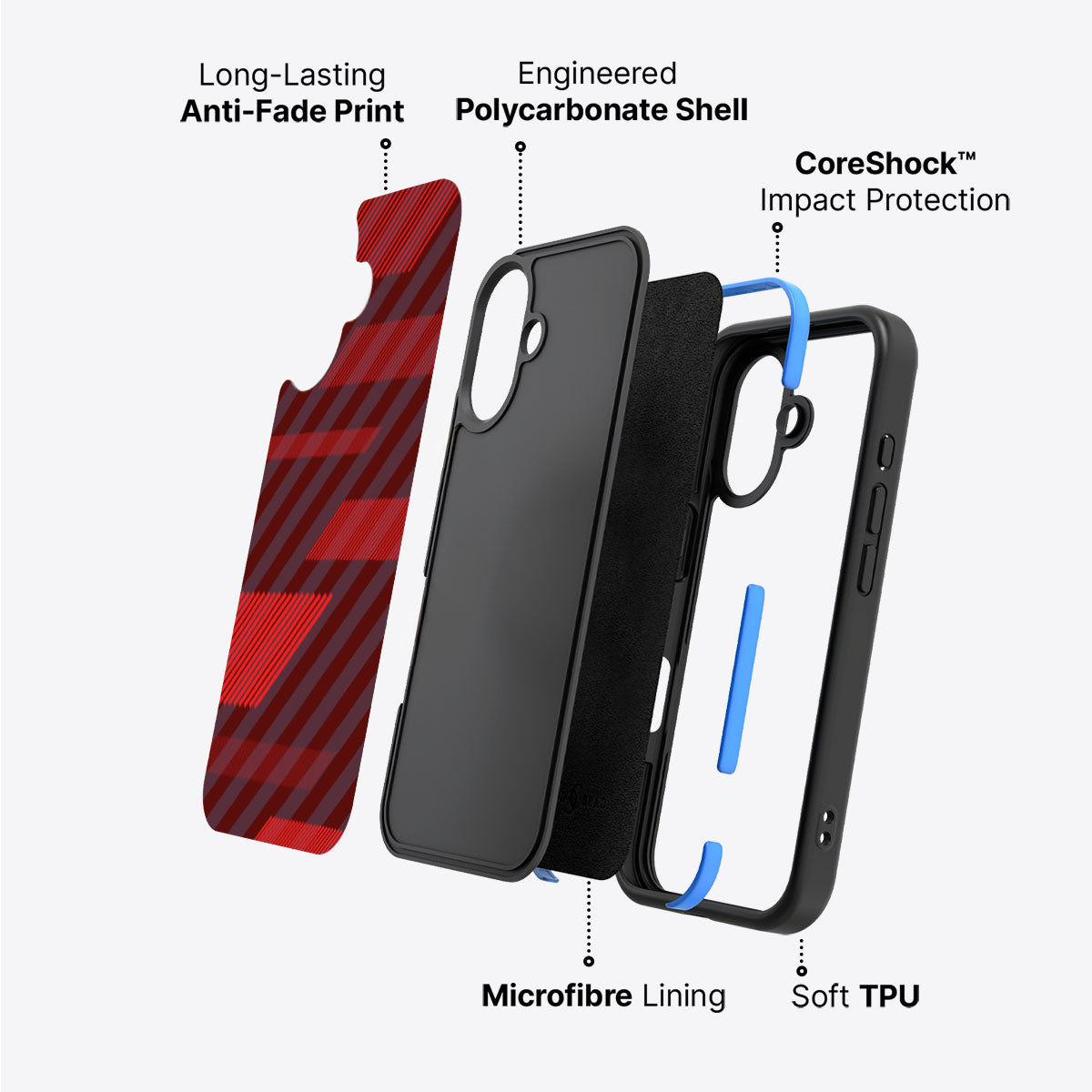 Orange Twill Play - iPhone 16 Plus Case