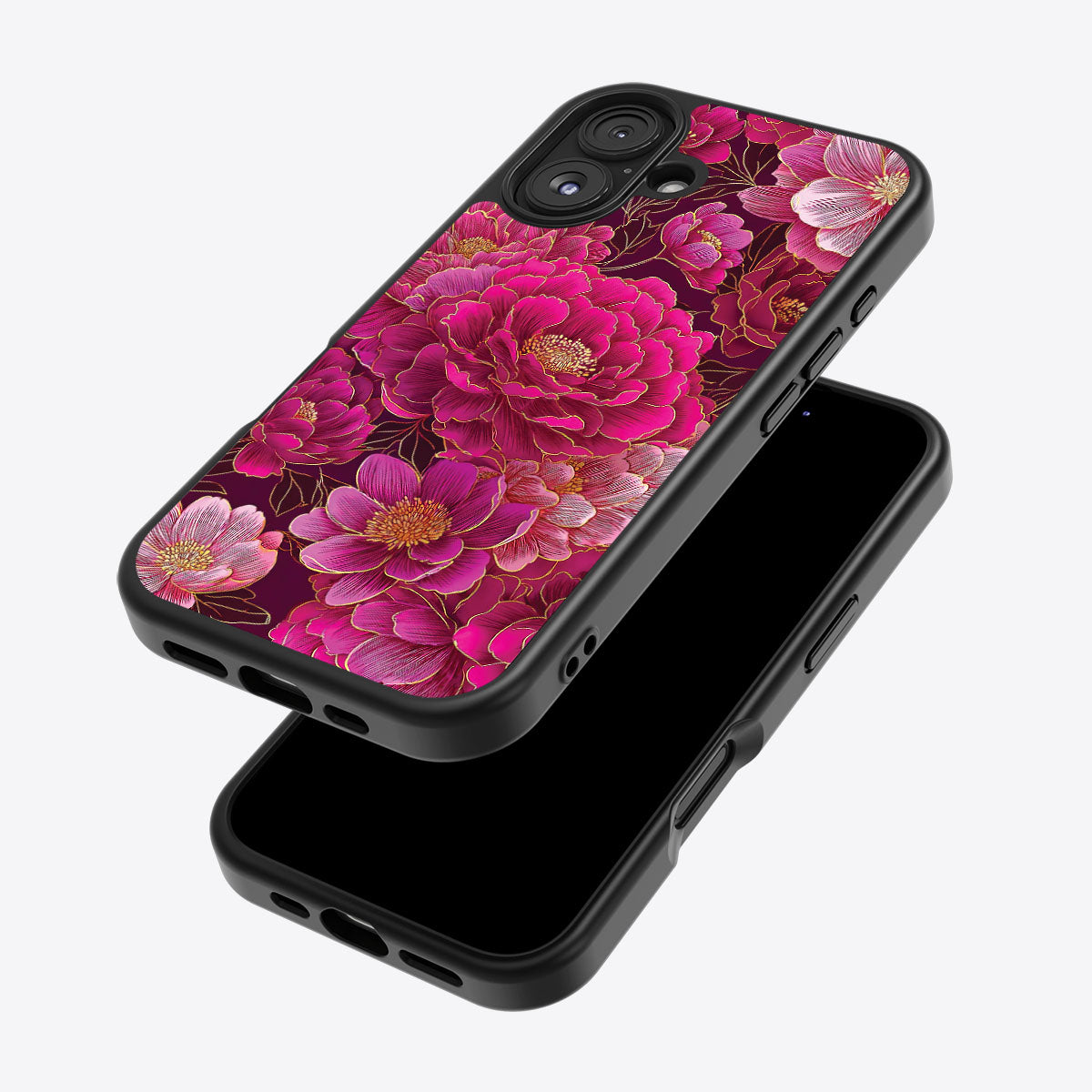 Pink Reverie iPhone 16 Plus case – back and side view