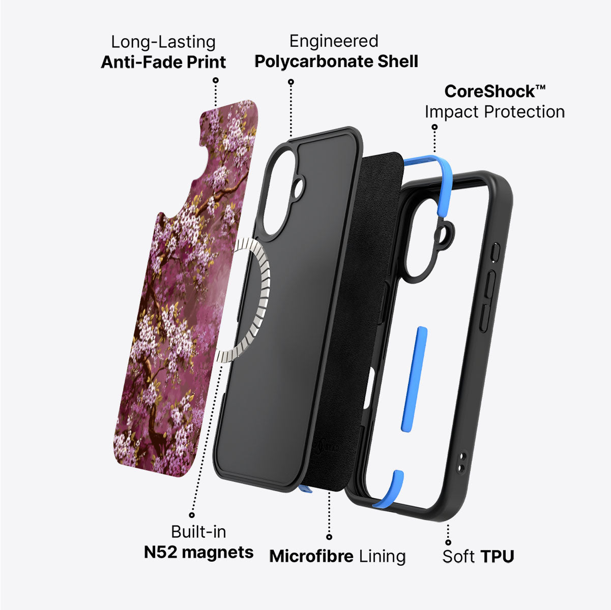 Rose Whisper - iPhone 16 Plus Case #case type_core (magsafe)