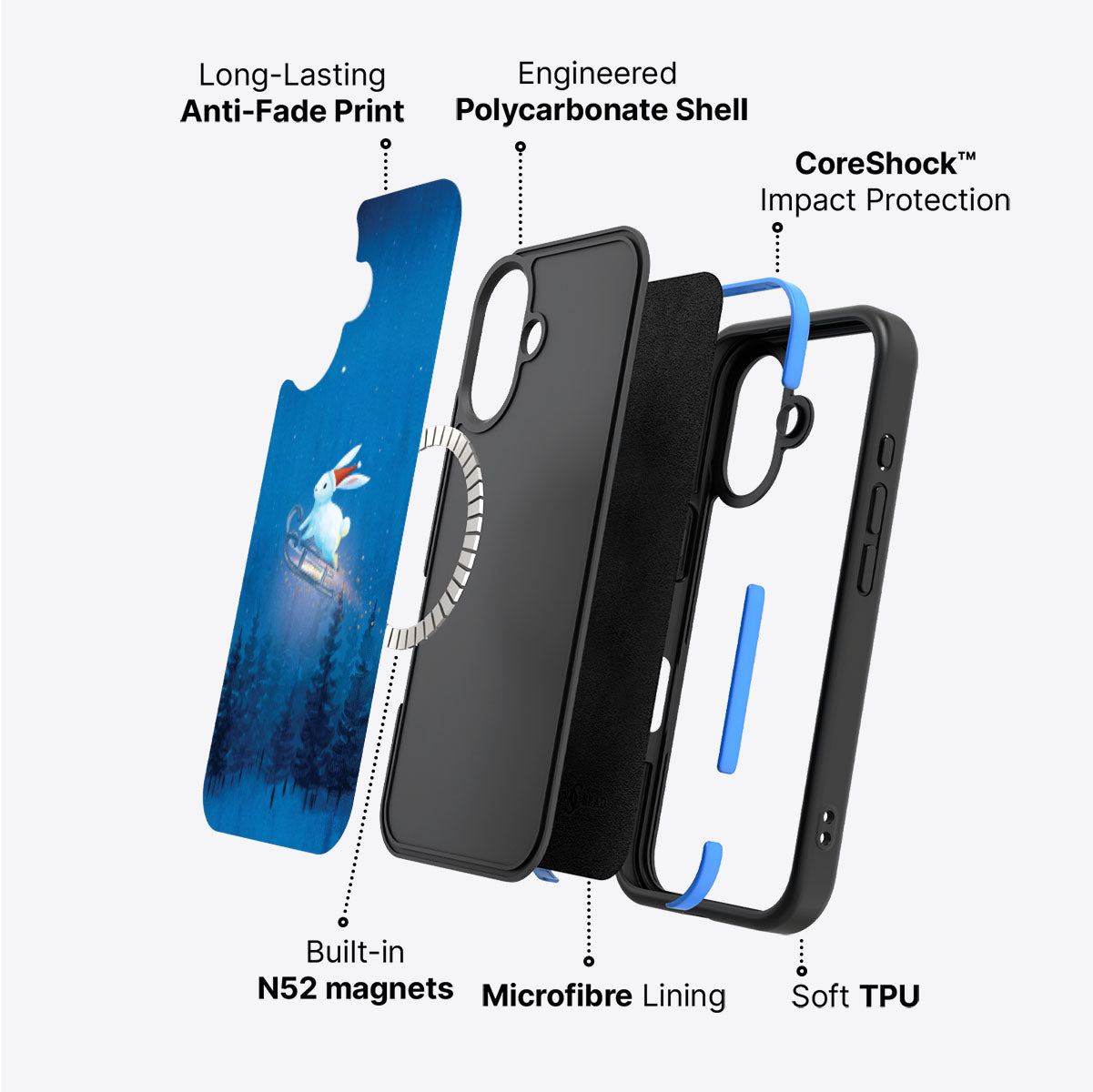 Santa Bunny - iPhone 16 Plus Case #case type_core (magsafe)