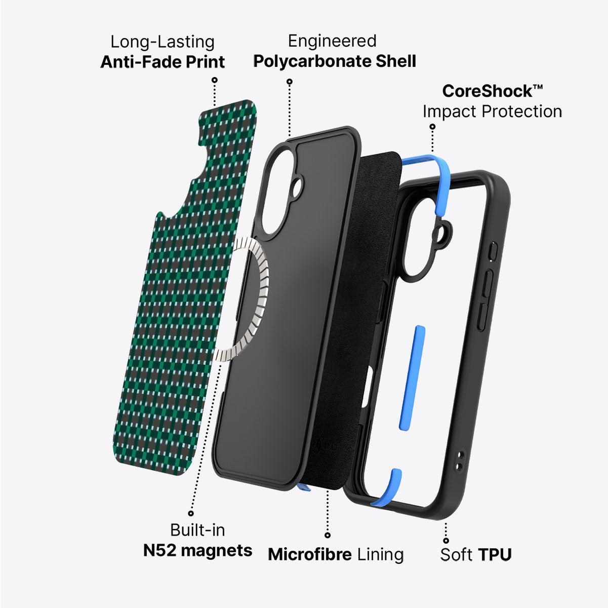 Sea of Emeralds - iPhone 16 Plus Case #case type_core (magsafe)