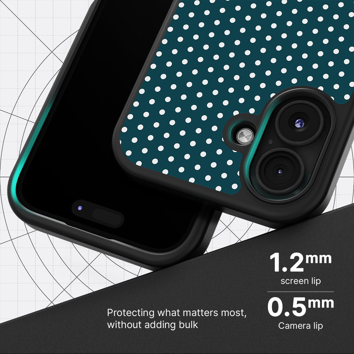 Teal Mesh - iPhone 16 Plus Case #case type_core (magsafe), #case type_core (non magsafe)