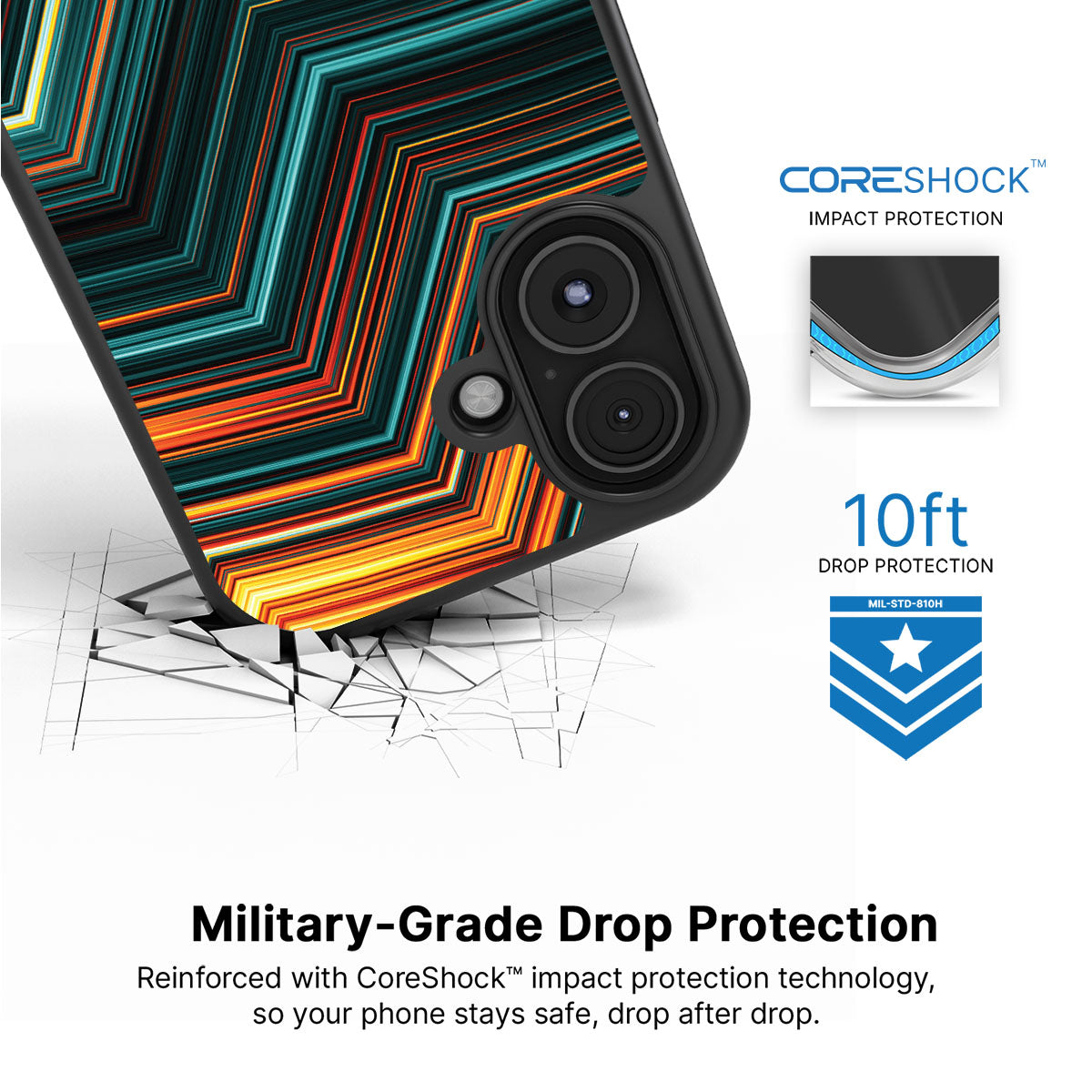 Techno Waves - iPhone 16 Plus Case #case type_core (magsafe), #case type_core (non magsafe)