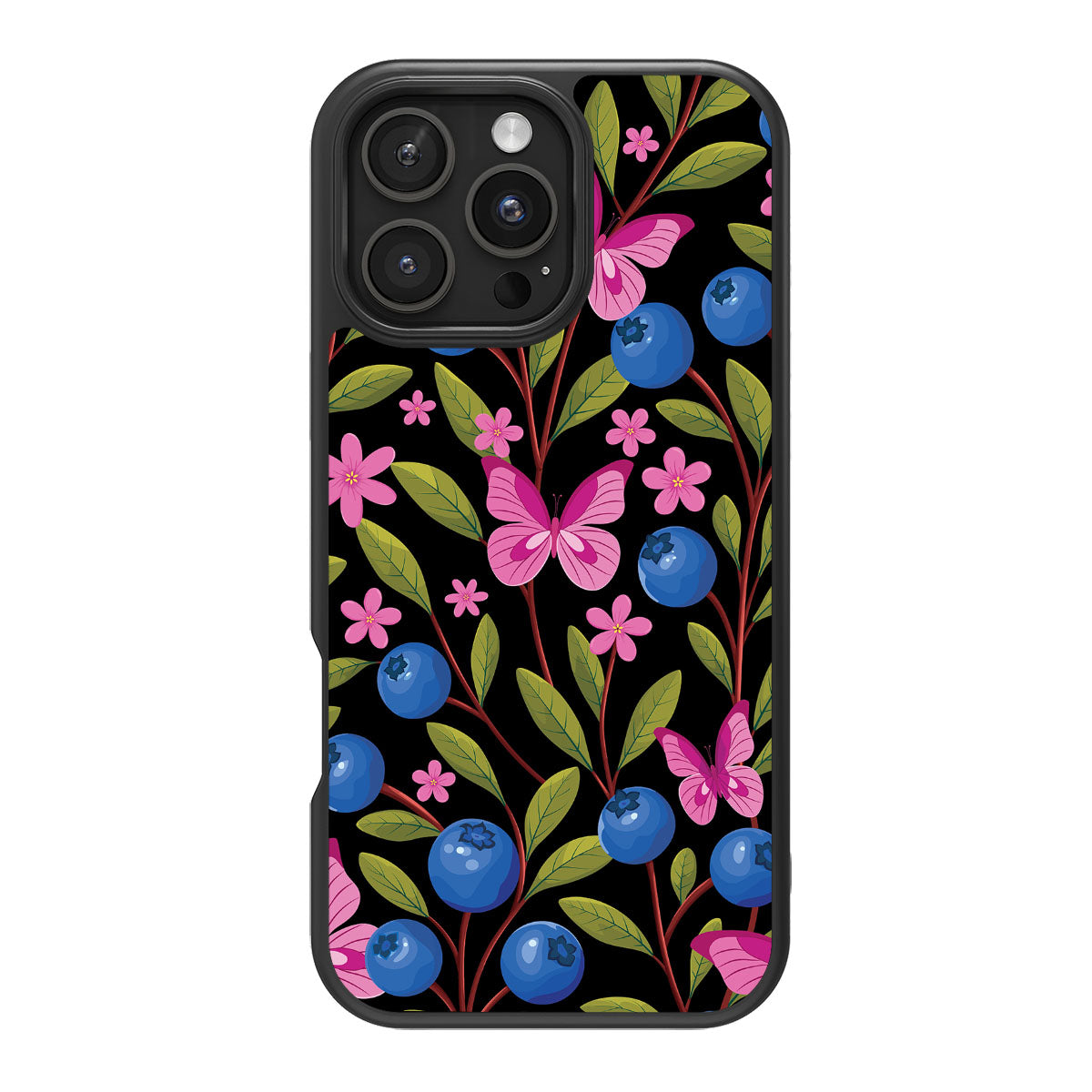 Blueberry Butterflies - iPhone 16 Pro Case #case type_core (magsafe), #case type_core (non magsafe)