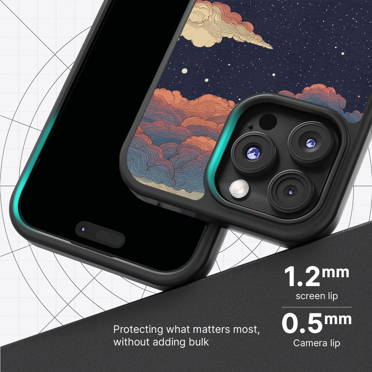 Blushed Moon - iPhone 16 Pro Case #case type_core (magsafe), #case type_core (non magsafe)