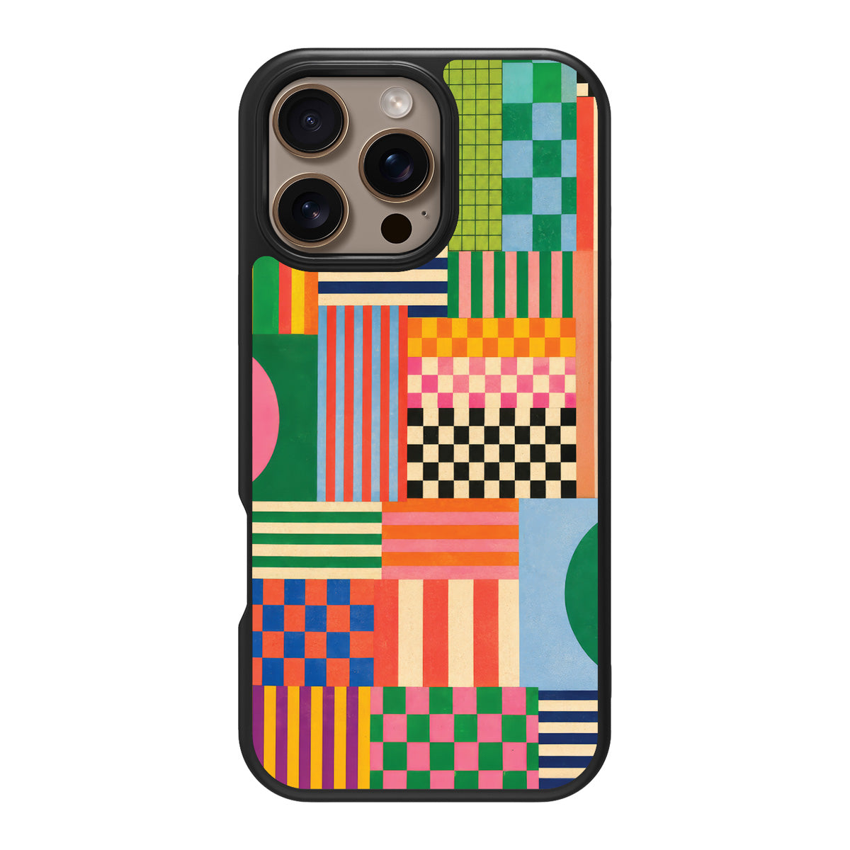Carnival Quilt design back view – iPhone 16 Pro case