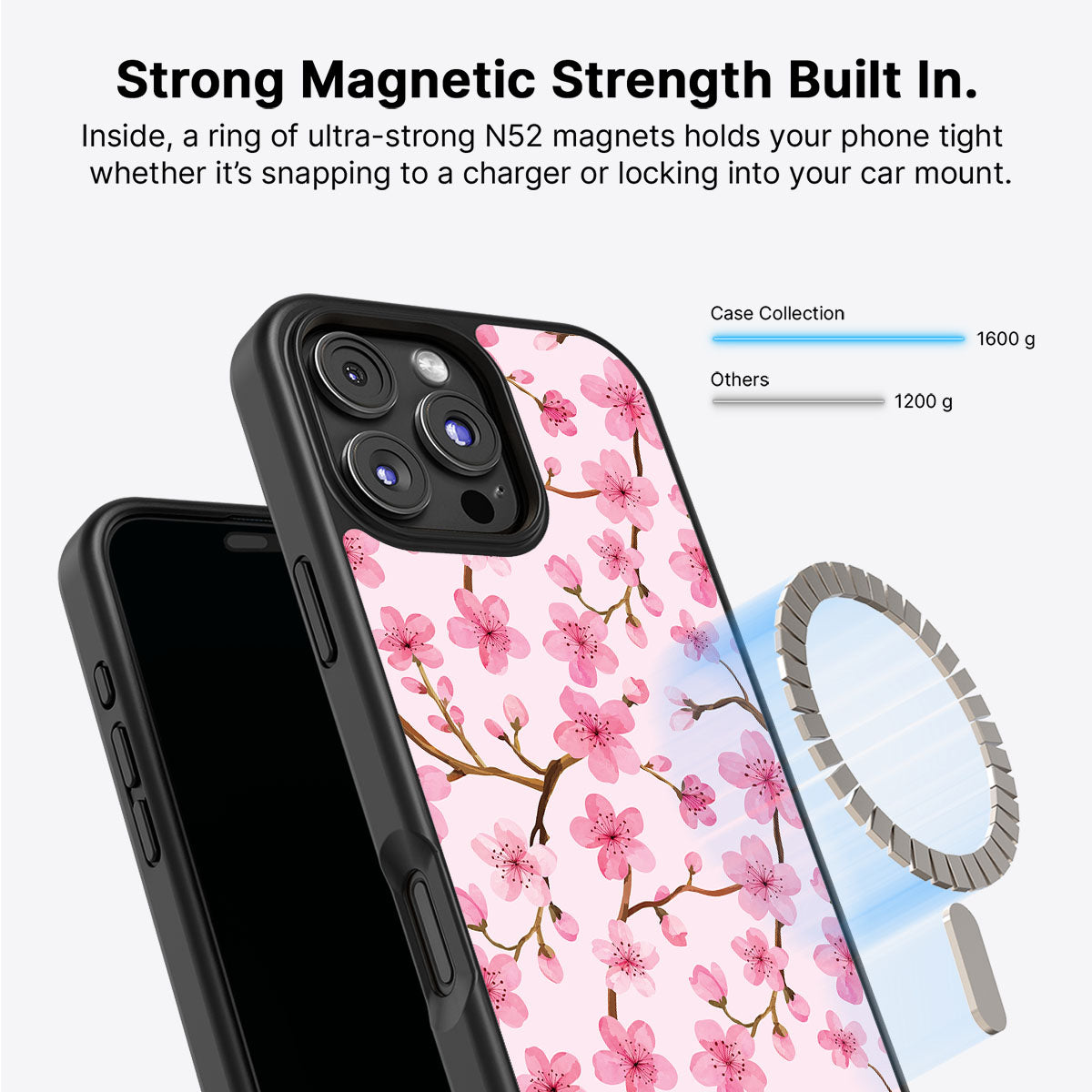 iPhone 16 Pro MagSafe case – Cherry Blossom design
