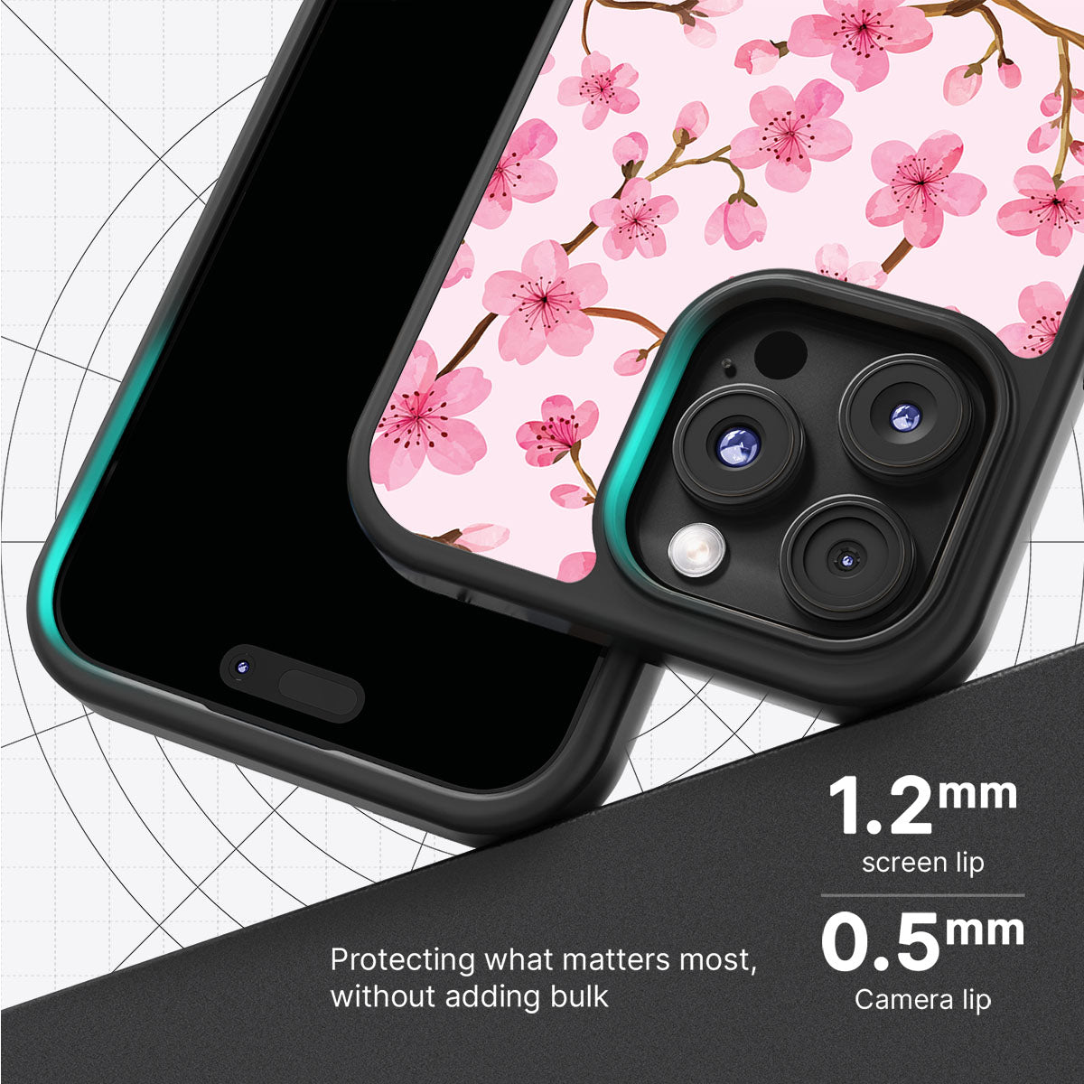 Cherry Blossom slim iPhone 16 Pro phone case